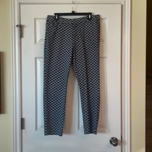 Black Pants with White Pattern